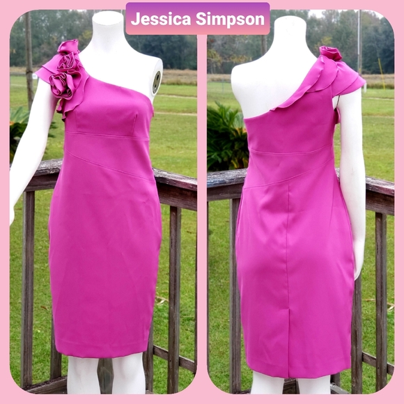 Jessica Simpson Dresses & Skirts - ✔Jessica Simpson One Shoulder mini dress size 4